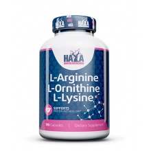  Haya Labs L-Arginine L-Ornithine L-Lysine 100 