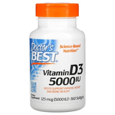  Doctors Best Vit D3 5000 IU 360 
